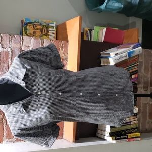Liz Claiborne Stretch Black and White Blouse size XL